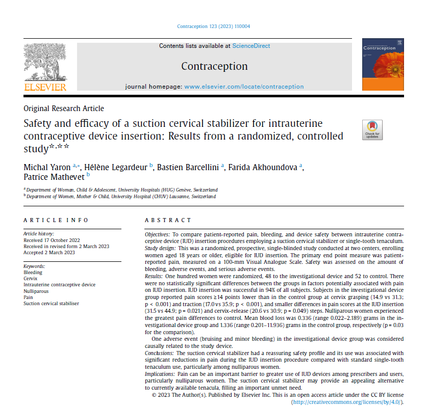 Level 3 - Access Carevix™ Clinical Evidence